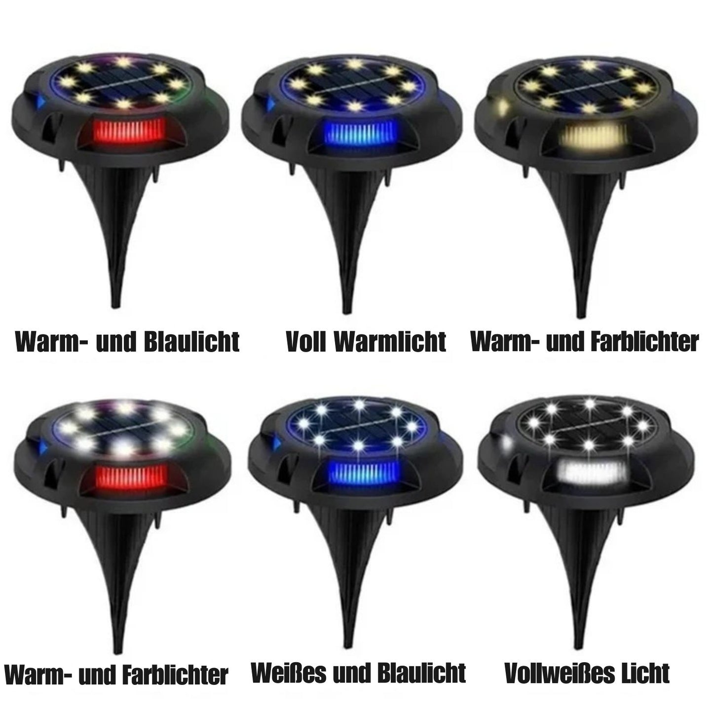 GlareLux - 12LED Solarleuchten für den Garten, Umweltfreundliche Gartenbeleuchtung mit Dämmerungssensor