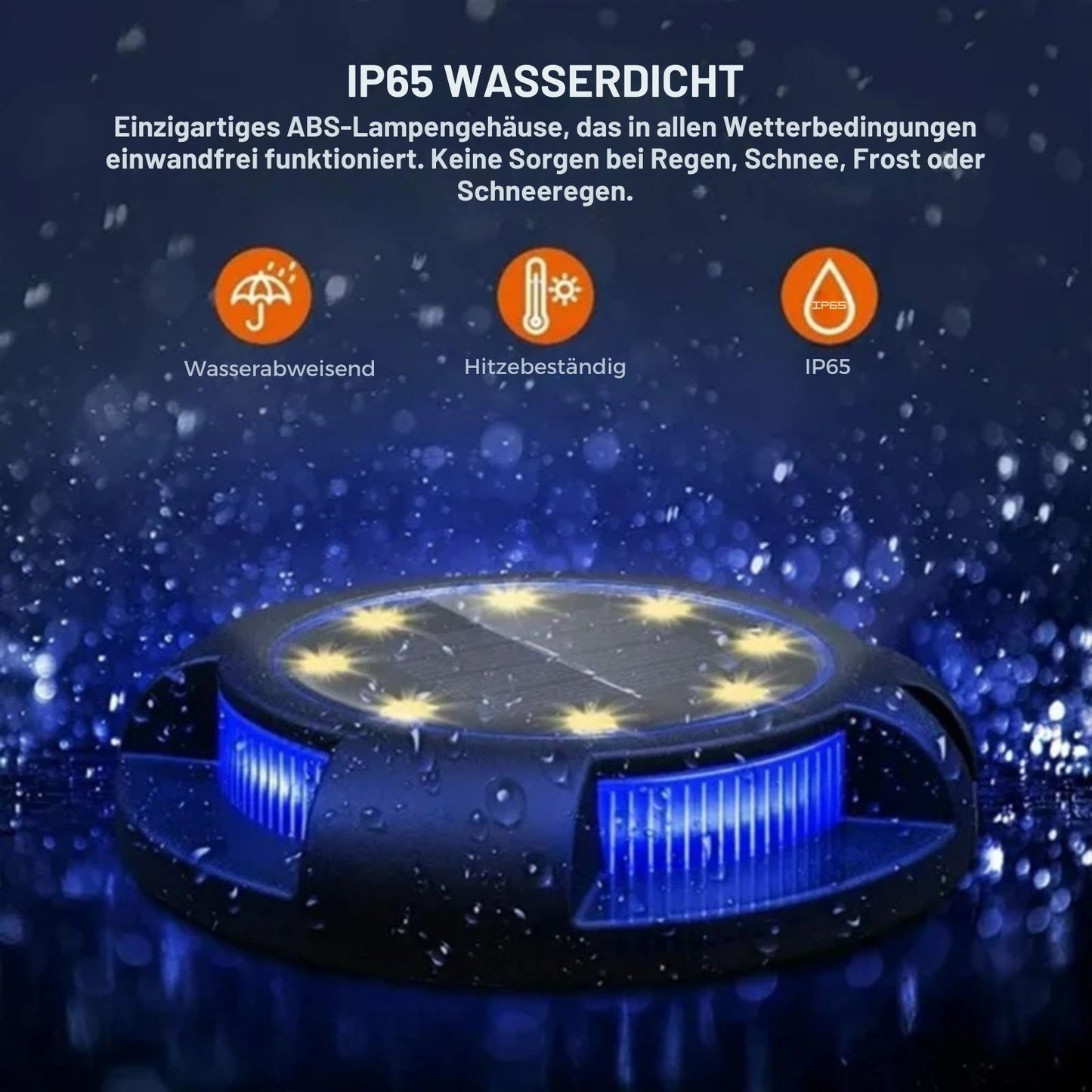 GlareLux - 12LED Solarleuchten für den Garten, Umweltfreundliche Gartenbeleuchtung mit Dämmerungssensor