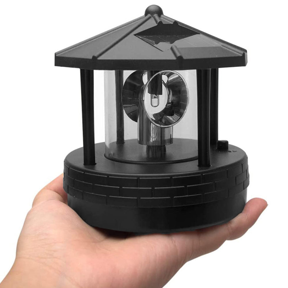 LumeWave - Solar LED Leuchtturm Lampe mit 360-Grad Rotation für Garten und Terrasse