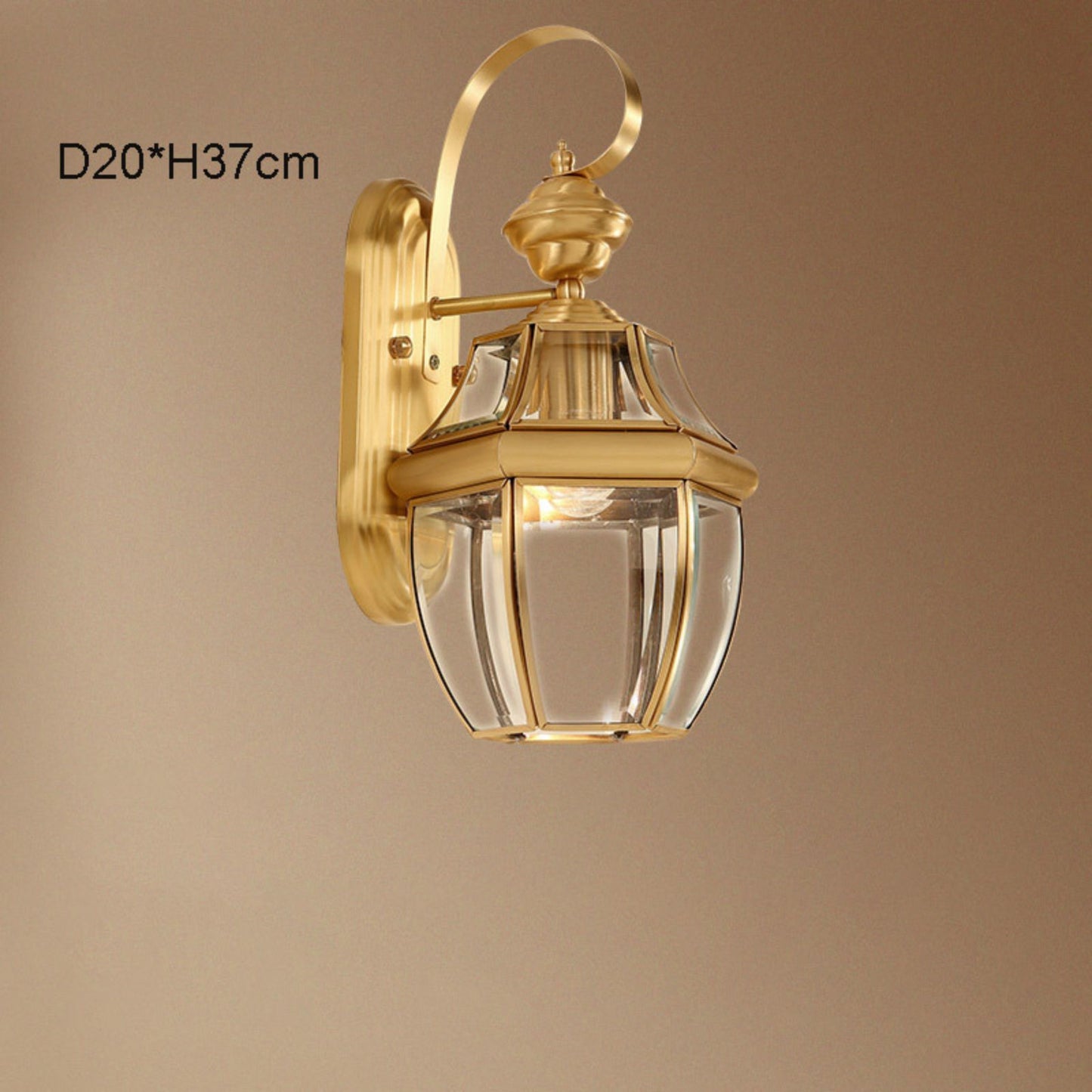 BrassLume - Retro LED Wandleuchte im Messing-Look für Außenbereiche