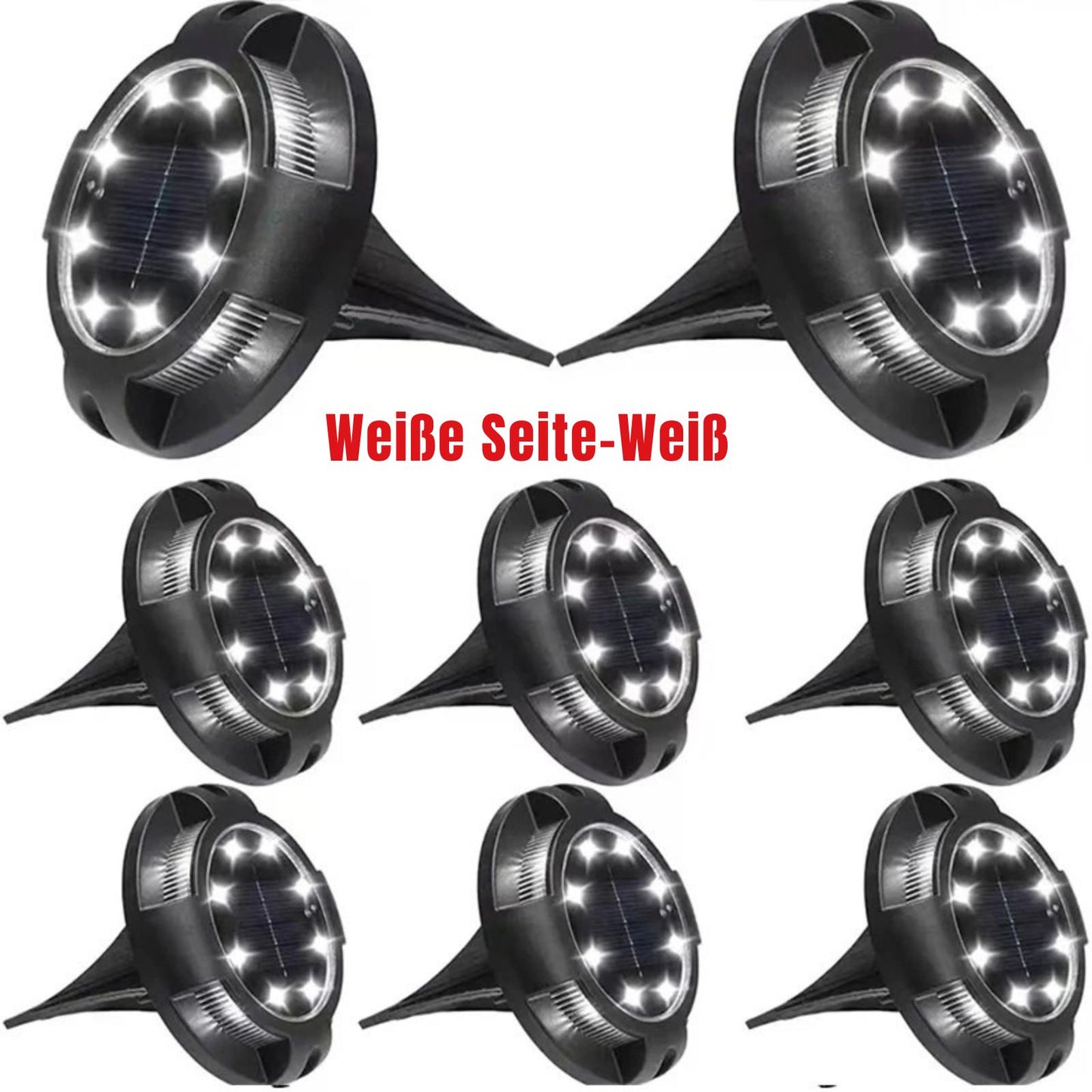 GlareLux - 12LED Solarleuchten für den Garten, Umweltfreundliche Gartenbeleuchtung mit Dämmerungssensor