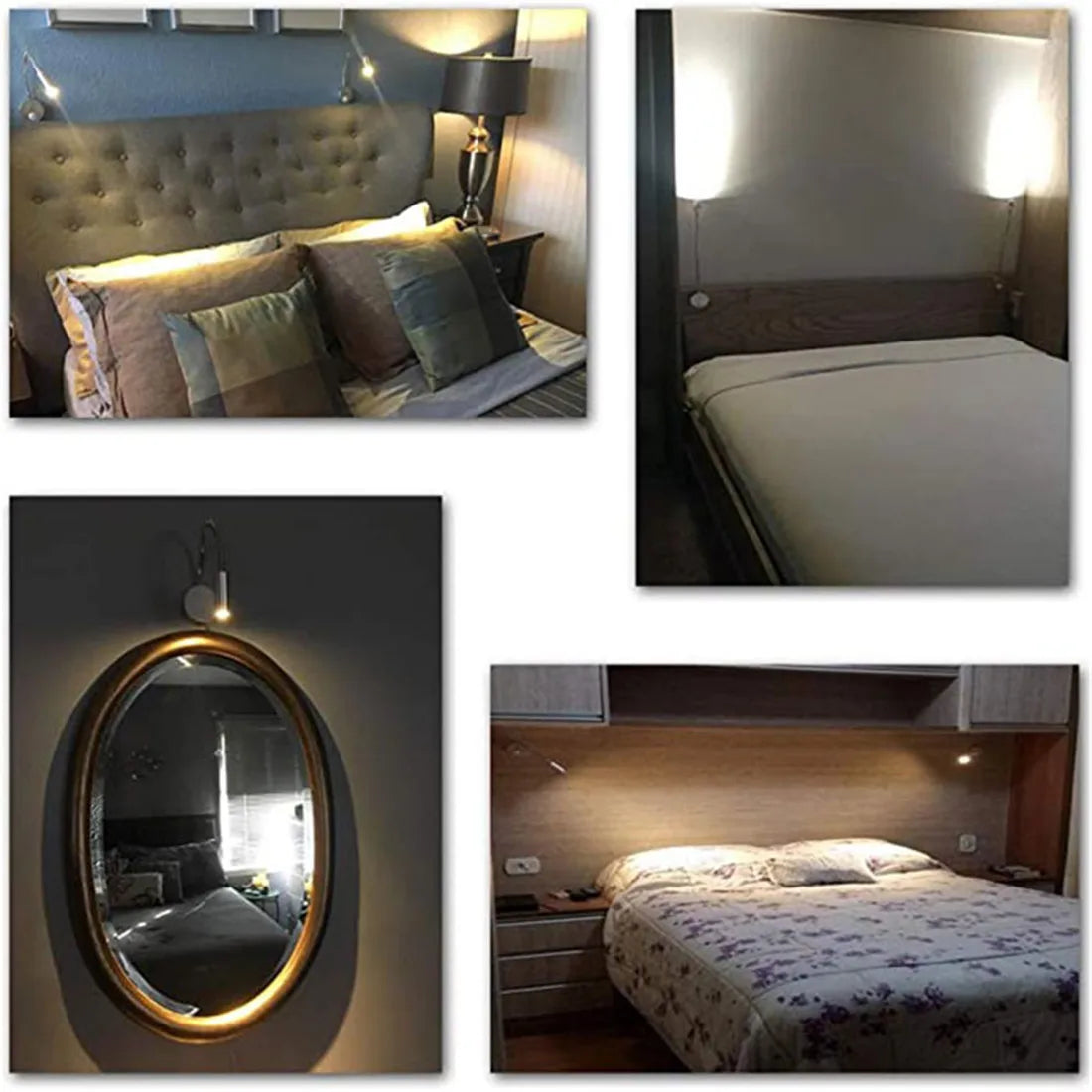 GlowFlex - Flexibele LED Wandleuchte für Bett, Schreibtisch und Wandmontage, Modernes Design