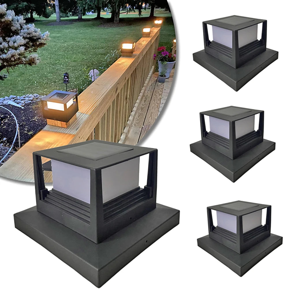 LichtEleganz - Elegante Solarsäule für Gartenbeleuchtung mit Farbwechsel