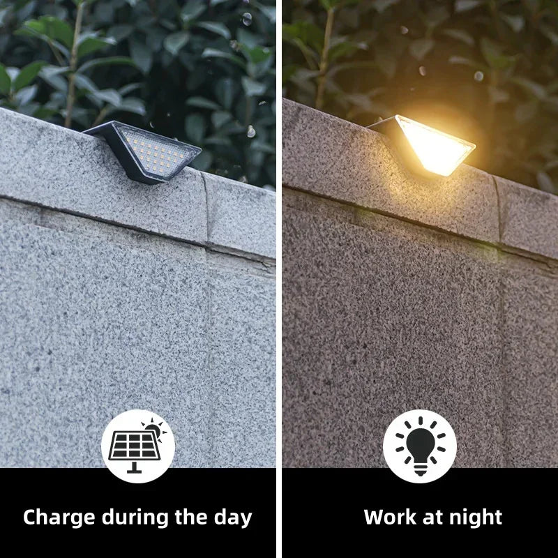 LumenStep - LED Solar Treppenleuchte für Garten, Balkon und Terrasse, wasserdicht und dimmbar
