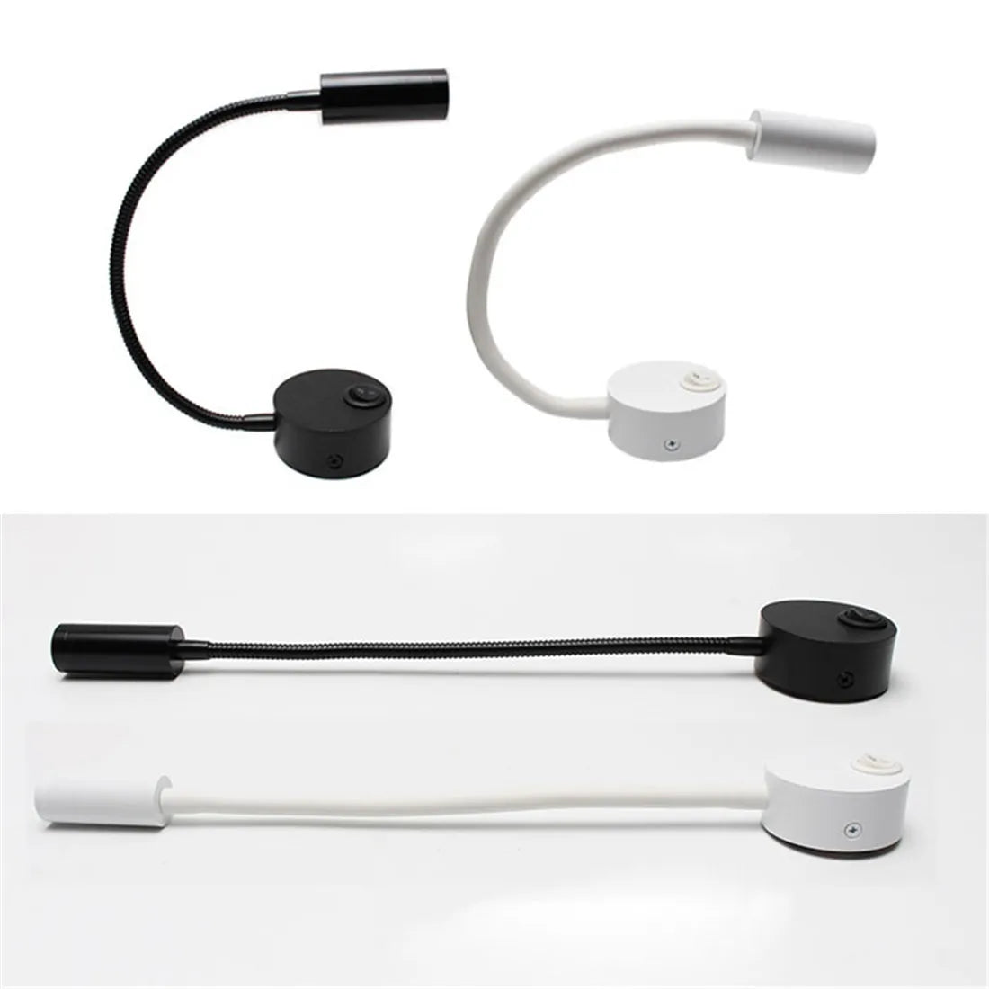 GlowFlex - Flexibele LED Wandleuchte für Bett, Schreibtisch und Wandmontage, Modernes Design