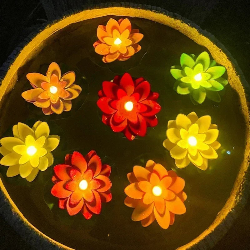 GlowLotus - LED Lotusblume mit farbwechselndem Licht für Teich, Garten und Deko