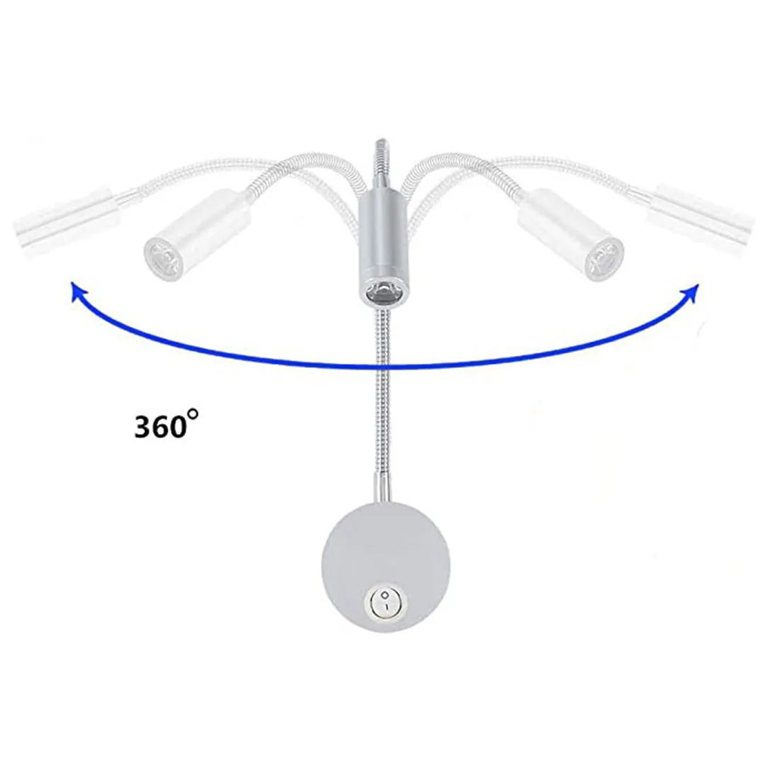 GlowFlex - Flexibele LED Wandleuchte für Bett, Schreibtisch und Wandmontage, Modernes Design