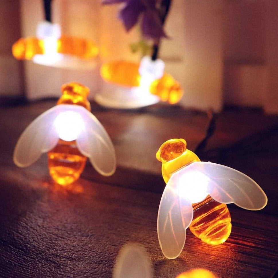 BeeGlow - Solar-Lichterkette mit Honigbienen-Design