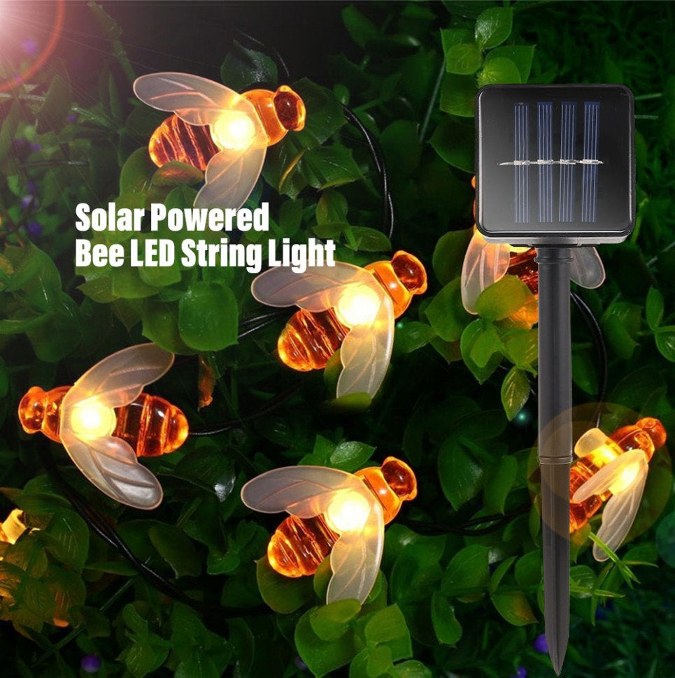 BeeGlow - Solar-Lichterkette mit Honigbienen-Design