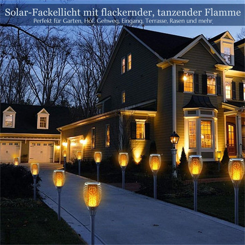 LumenTorch - Solar-Fackeln mit Flackernder LED-Flamme für Garten