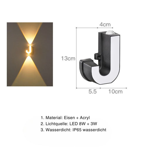 LumenLetter - Beleuchtete Außenbuchstaben Wandlampe für stilvolle Dekoration