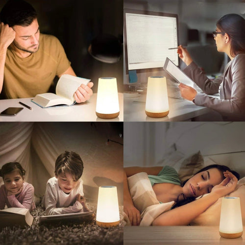 MondLeuchte - Dimmbare Akku Nachttischlampe mit Touch-Sensor & 13 Farben