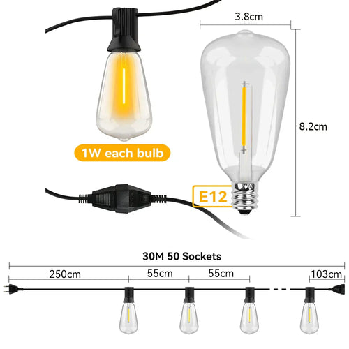 LumiGlow – Magische LED-Lichterkette für stimmungsvolle Außenbeleuchtung