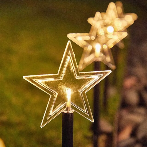 LumenFrost - 5er Set Solar Winterwegleuchten für Garten und Außenbereiche