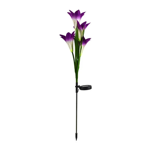 LumiFlora - 2 Stück Solarbetriebene LED-Gartenleuchte für bunte Gartenblumen
