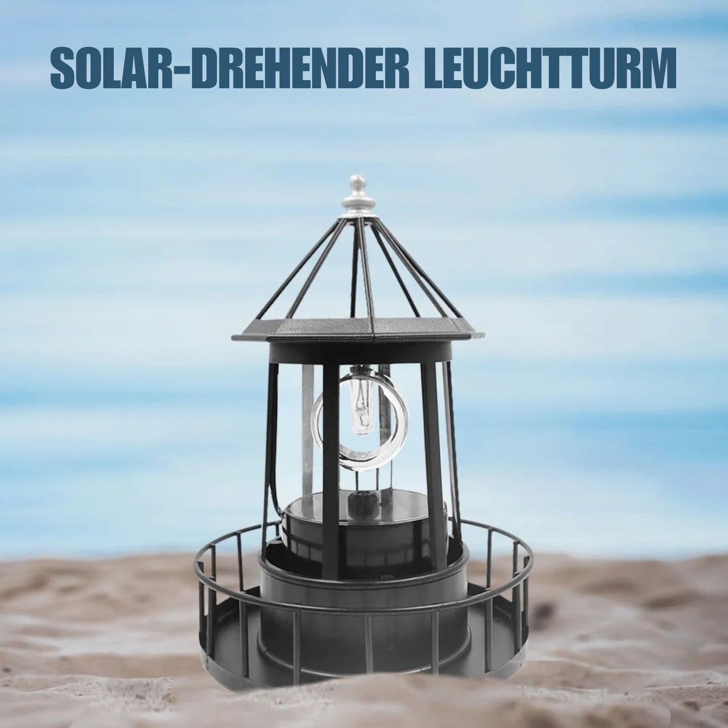 TideLumen - Solarbetriebene LED Leuchtturm-Wandleuchte für den Außenbereich