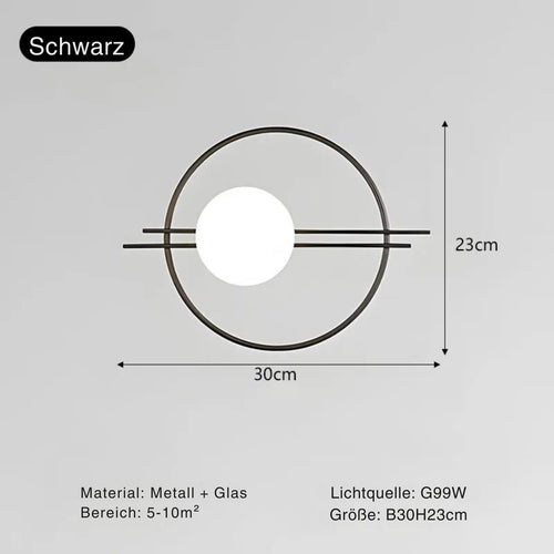 LichtHalo - Elegante Wandleuchte Schwarz mit G9-Glühbirne für Stilvolle Innenräume