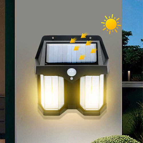 DuoLume - Solarbetriebene LED Gartenleuchte mit 2 Beleuchtungsmodi für den Außenbereich