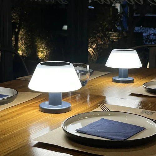 EcoGlowLite - Solarbetriebene LED Tischlampe für Garten und Terrasse