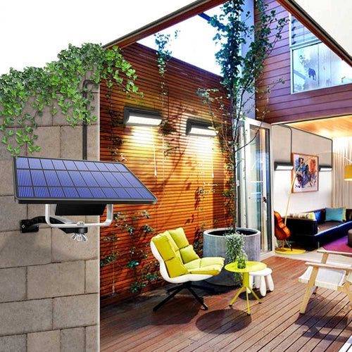 DuoLicht – Effiziente Solar-Wandleuchte mit zwei LEDs & separatem Panel