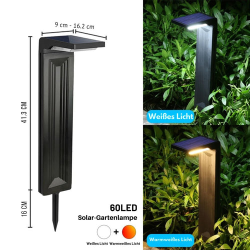 LumaPath - Solarbetriebene LED Gartenlichter mit 2 Modi für Wege und Pfade