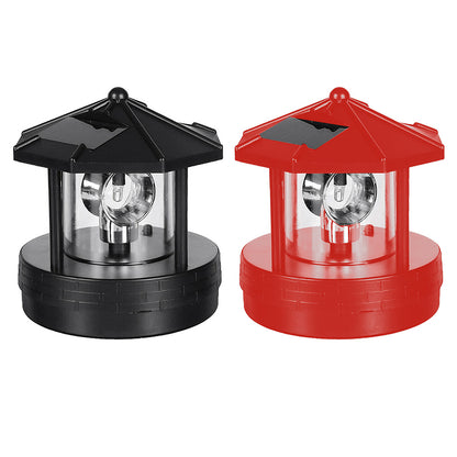 LumeWave - Solar LED Leuchtturm Lampe mit 360-Grad Rotation für Garten und Terrasse
