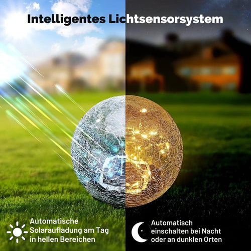 SolarIllume - Solarbetriebene LED Gartenleuchte für draußen, wasserdicht