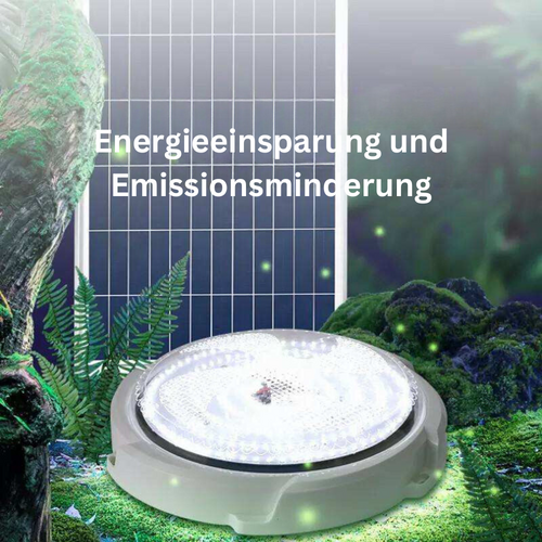 LumenCeil - Solar Deckenleuchte mit Fernbedienung für Innen- und Außenbereiche
