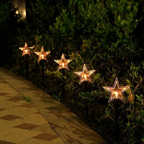 LumenFrost - 5er Set Solar Winterwegleuchten für Garten und Außenbereiche