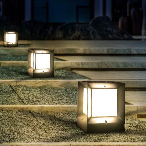 LumenBlock – Würfelförmige LED-Gartenleuchte für stilvolle Beleuchtung