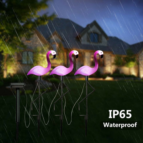 LumenFlamingo – Solar LED Flamingo Licht für den Garten, farbenfrohe Beleuchtung