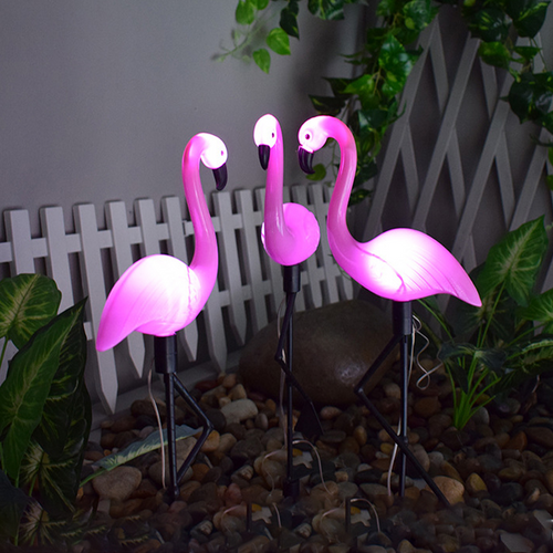 LumenFlamingo – Solar LED Flamingo Licht für den Garten, farbenfrohe Beleuchtung