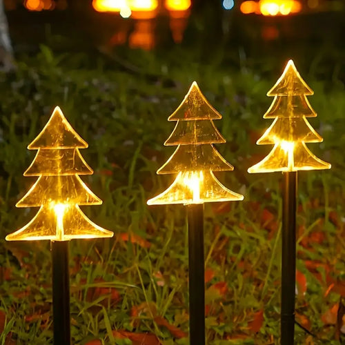 LumenFrost - 5er Set Solar Winterwegleuchten für Garten und Außenbereiche