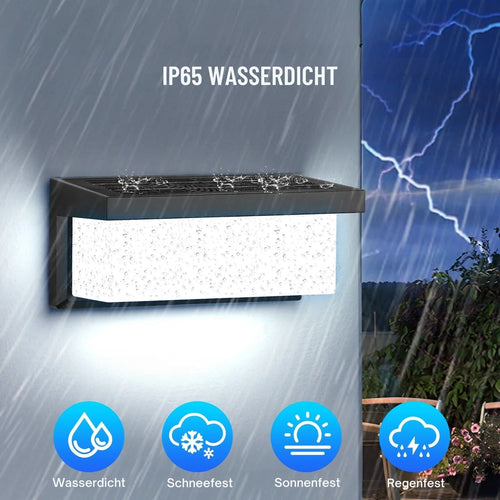 SolarVivid - Bewegungsmelder Gartenlampe mit Fernbedienung und Solarenergie