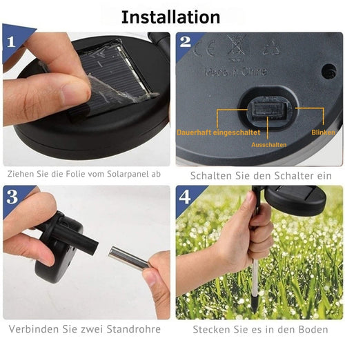 SolarPetal - Solarbetriebene LED Gartenblumenlichter, perfekt für Wege, Garten und Terrasse
