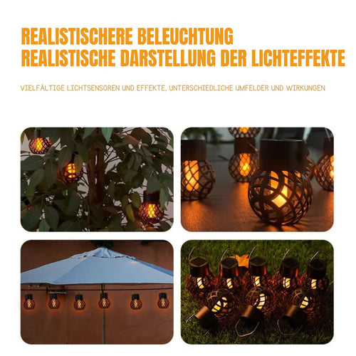 Solaro - LED Gartenlaterne Solar mit Flammeneffekt für draußen