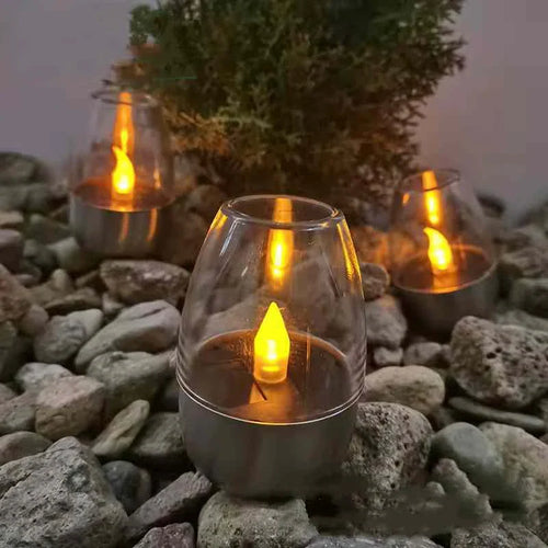 LumiFlame - Solarbetriebene LED-Kerzen mit authentischem Flammeneffekt für den Garten