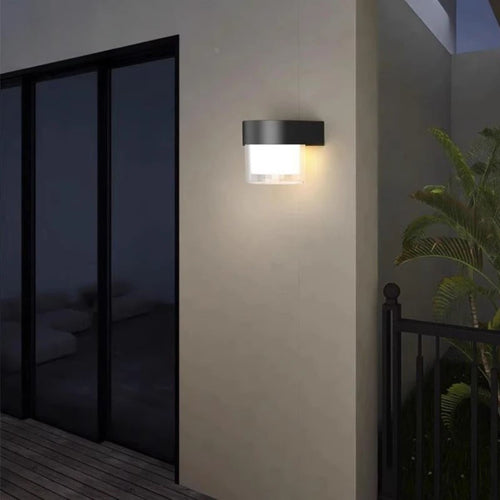 SolarDusk - Elegante LED Solar Wandleuchte für den Außenbereich, IP65 Wasserdicht, 300 Lumen