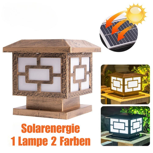DuskGlow - Elegante Solar-Postlichter für Außenbereiche, IP65 wasserdicht, Automatische Dämmerungserkennung