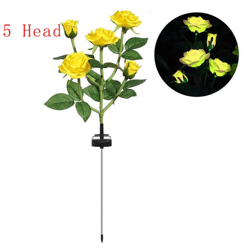 FloraLume – Elegante Solar LED Gartenleuchte im Rosenblüten-Design