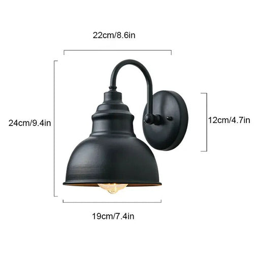 VintageLume - Retro Wandleuchte für draußen mit LED und elegantem Design