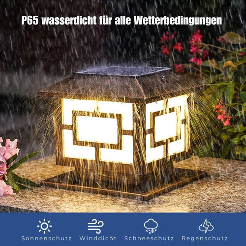 DuskGlow - Elegante Solar-Postlichter für Außenbereiche, IP65 wasserdicht, Automatische Dämmerungserkennung