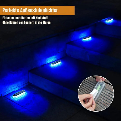 LumenDeck - Solarbetriebene LED Deckleuchte für Außen, wasserdicht, 30 LEDs für Terrasse und Geländer