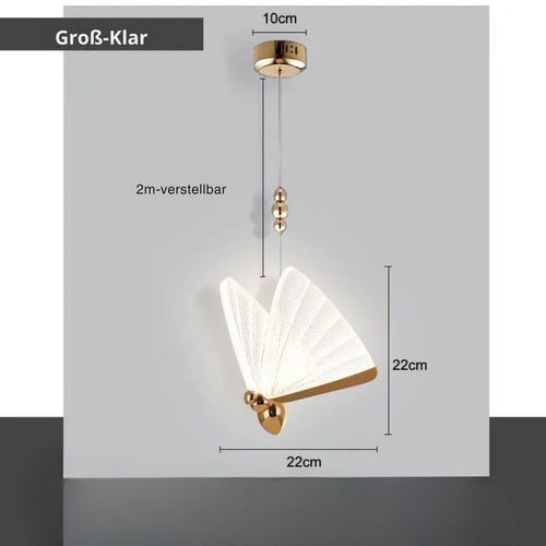 LumiWing - Moderner LED-Kronleuchter in Gold für Schlafzimmer und Wohnzimmer