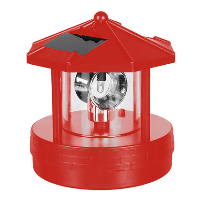 LumeWave - Solar LED Leuchtturm Lampe mit 360-Grad Rotation für Garten und Terrasse