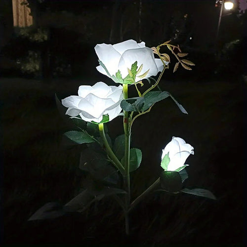 LumiRose – Elegante Solar LED Gartenbeleuchtung im Rosen-Design (2er Set)