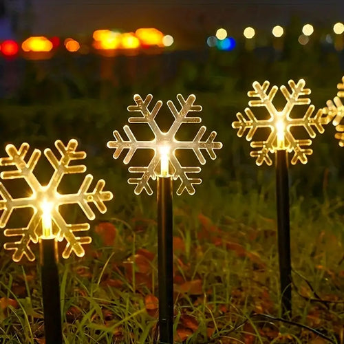 LumenFrost - 5er Set Solar Winterwegleuchten für Garten und Außenbereiche