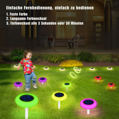 GlowLuxe - Hochwertige Solar Gartenleuchten mit Erdspieß im 6er Set für stilvolle Außenbereiche