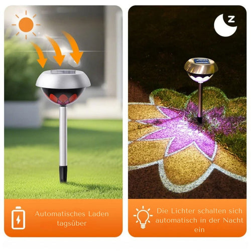 LuxeLumi - Solarbetriebene LED Gartenleuchte mit stilvollem Design