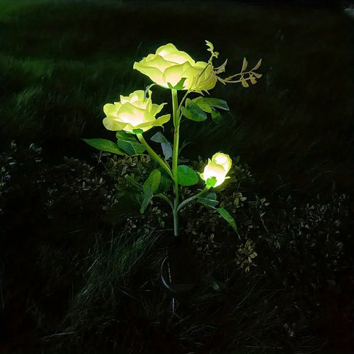 LumiRose – Elegante Solar LED Gartenbeleuchtung im Rosen-Design (2er Set)